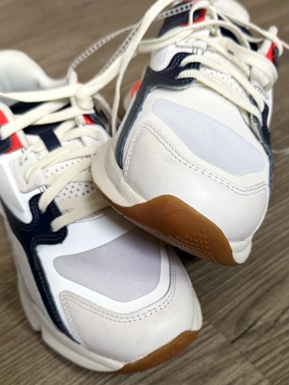 Under Armour Forge 96 Reissue Chunky White Beta Navy Sneakers Men 10.5 Women 12 - Picture 3 of 13